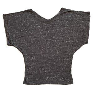 BELLA WOMENS TOP Medium DARK GRAY Kimono Wing Sleeves  1160AT